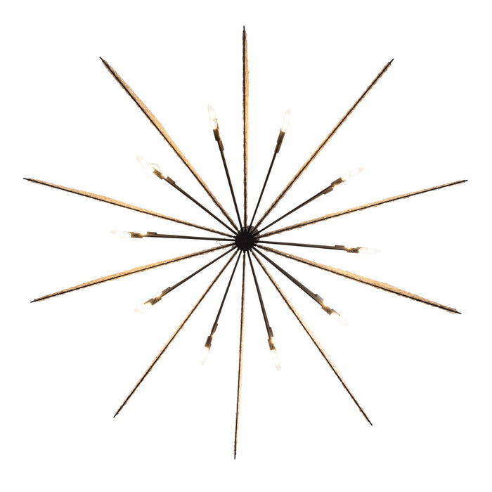 Varaluz 379C30MBS 30 Light Chandelier, Matte Black/Sulihiya