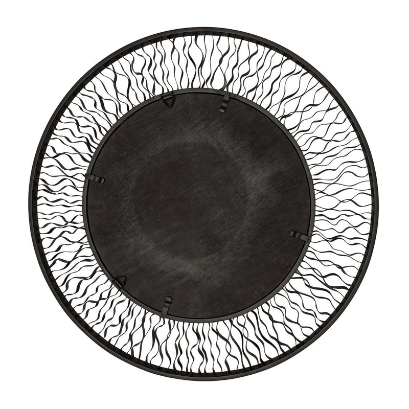 Varaluz 380MI30AMBFG Mirror, Matte Black/French Gold