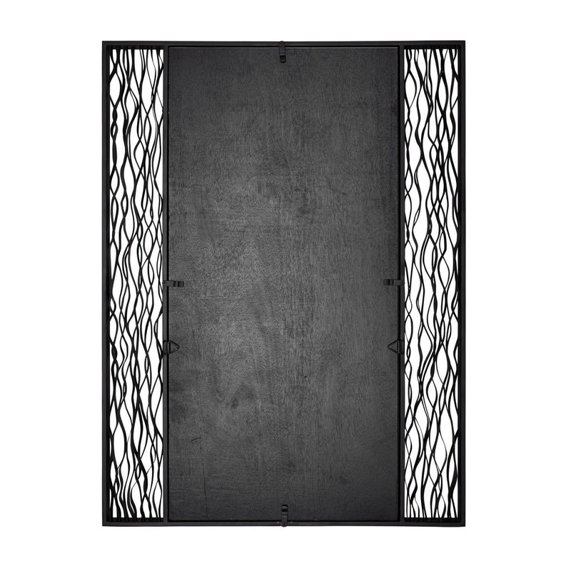 Varaluz 380MI30BMBFG Mirror, Matte Black/French Gold