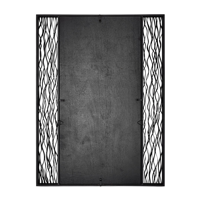 Varaluz 380MI30BMBFG Mirror, Matte Black/French Gold