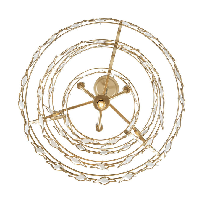 Varaluz 386C04FG Four Light Chandelier, French Gold