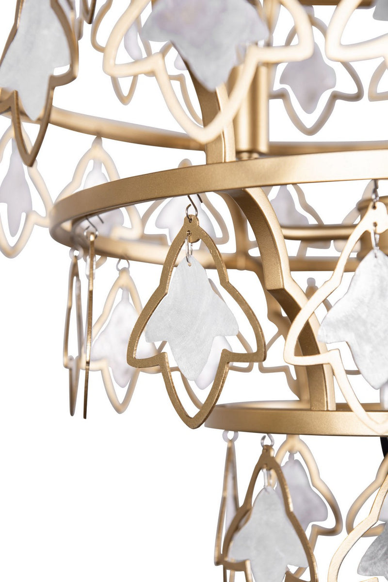 Varaluz 386C04FG Four Light Chandelier, French Gold
