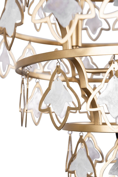 Varaluz 386C04FG Four Light Chandelier, French Gold