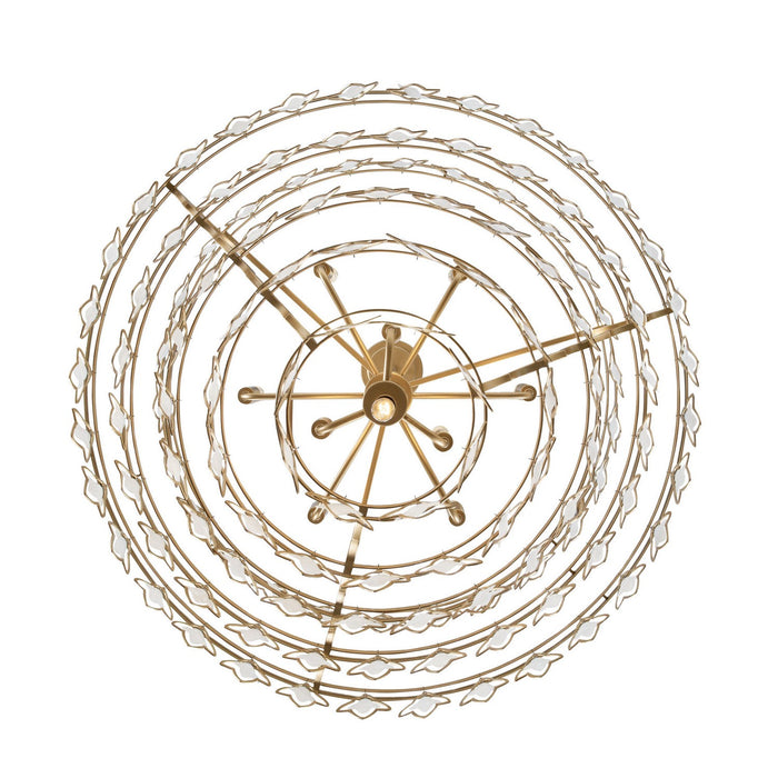 Varaluz 386C10FG Ten Light Chandelier, French Gold