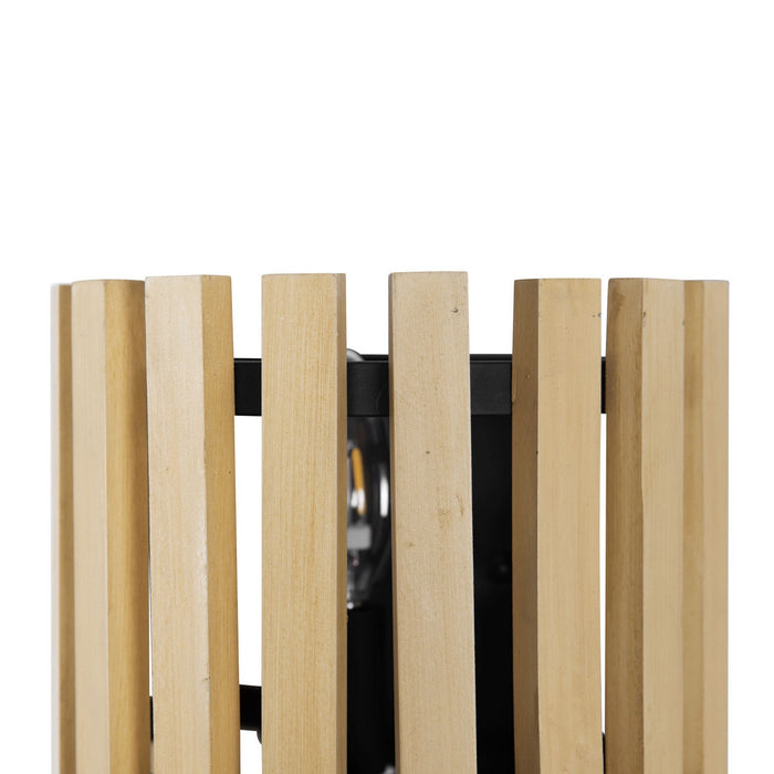Varaluz 387W01MBH One Light Wall Sconce, Matte Black/Honey Blonde