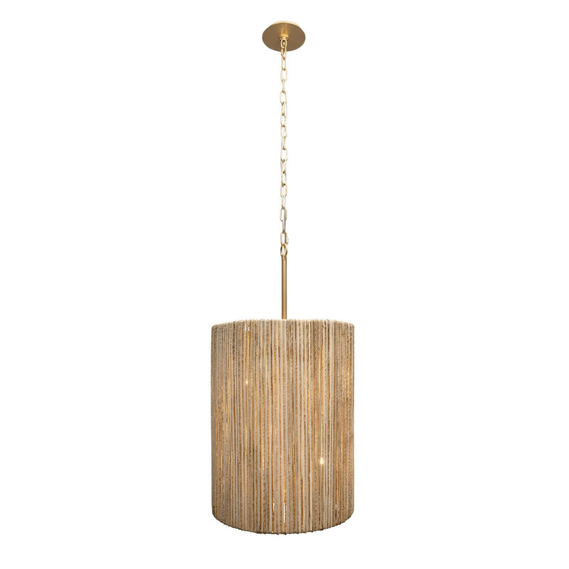 Varaluz 391F06FG Six Light Foyer Pendant, French Gold