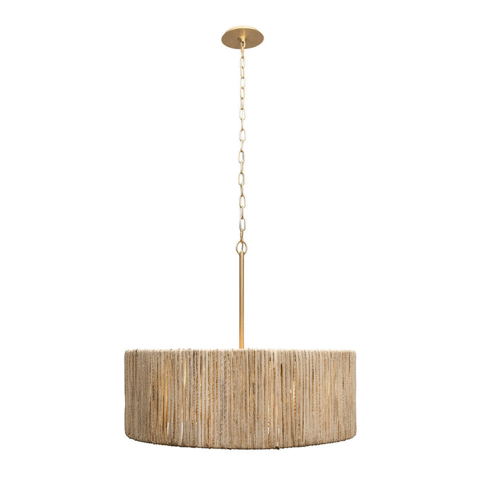 Varaluz 391P06FG Six Light Pendant, French Gold