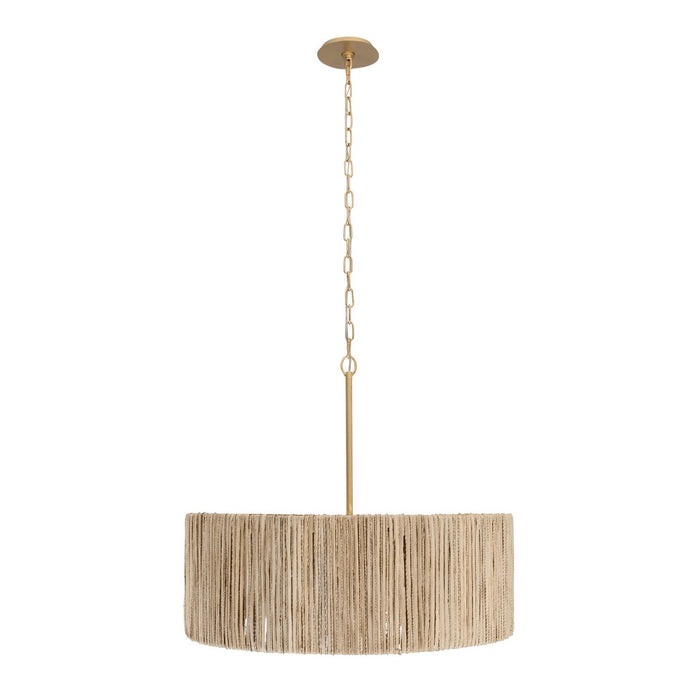 Varaluz 391P06FG Six Light Pendant, French Gold