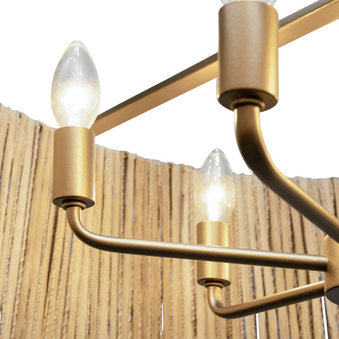 Varaluz 391P06FG Six Light Pendant, French Gold