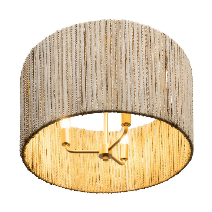 Varaluz 391S03FG Three Light Semi-Flush Mount, French Gold
