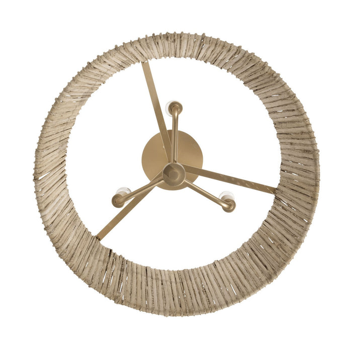 Varaluz 391S03FG Three Light Semi-Flush Mount, French Gold