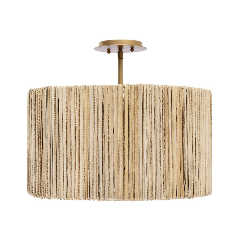 Varaluz 391S03FG Three Light Semi-Flush Mount, French Gold