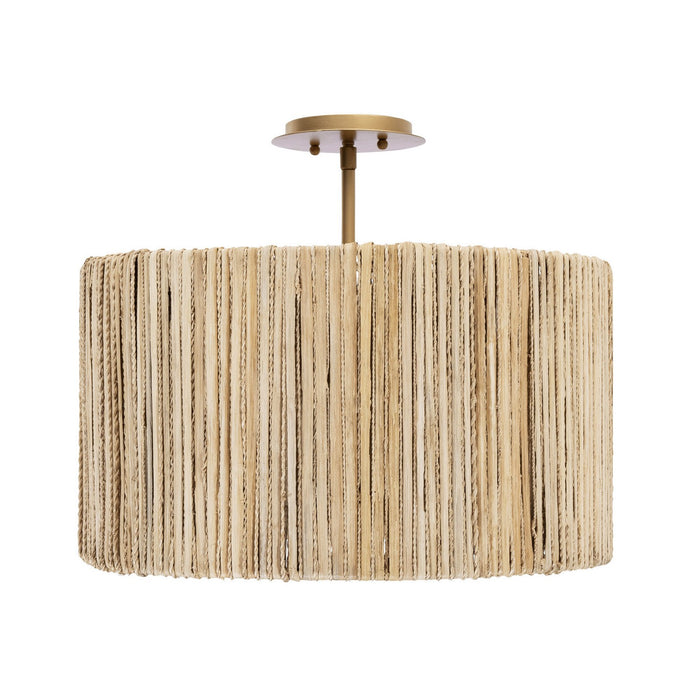 Varaluz 391S03FG Three Light Semi-Flush Mount, French Gold
