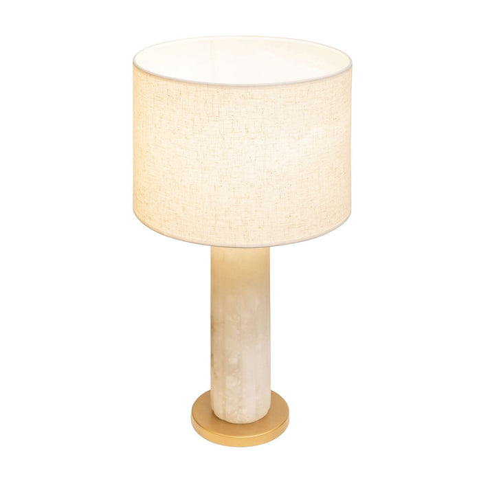 Varaluz 394T01FGAL One Light Table Lamp, French Gold/Alabaster
