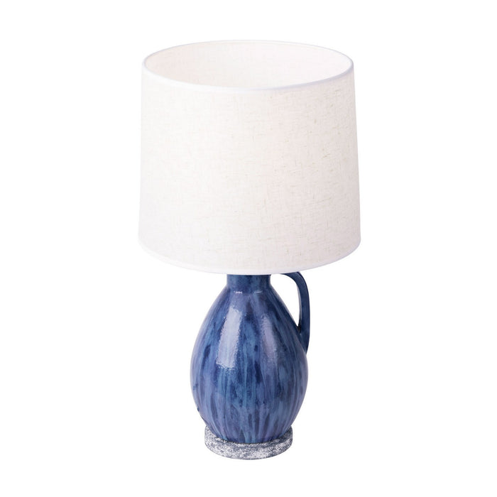 Varaluz 395T01AAYLU One Light Table Lamp, Apothecary Gray/Blue Lustro