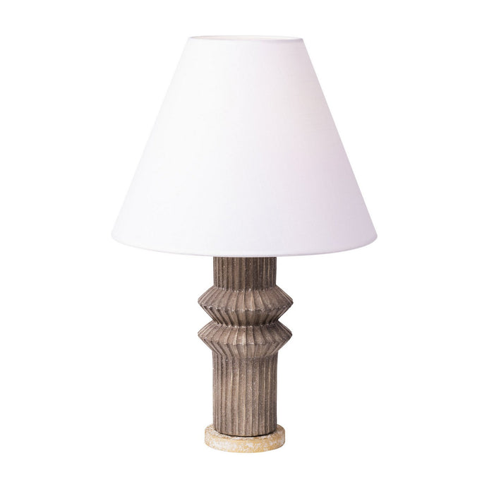 Varaluz 396T01ADGT One Light Table Lamp, Apothecary Gold/Glazed Taupe