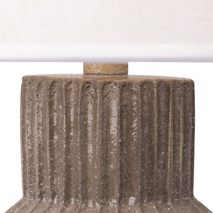Varaluz 396T01ADGT One Light Table Lamp, Apothecary Gold/Glazed Taupe