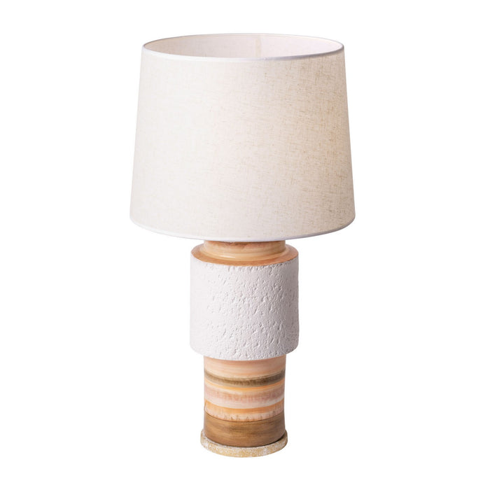 Varaluz 398T01BADQZ One Light Table Lamp, Apothecary Gold/Orange Quartz