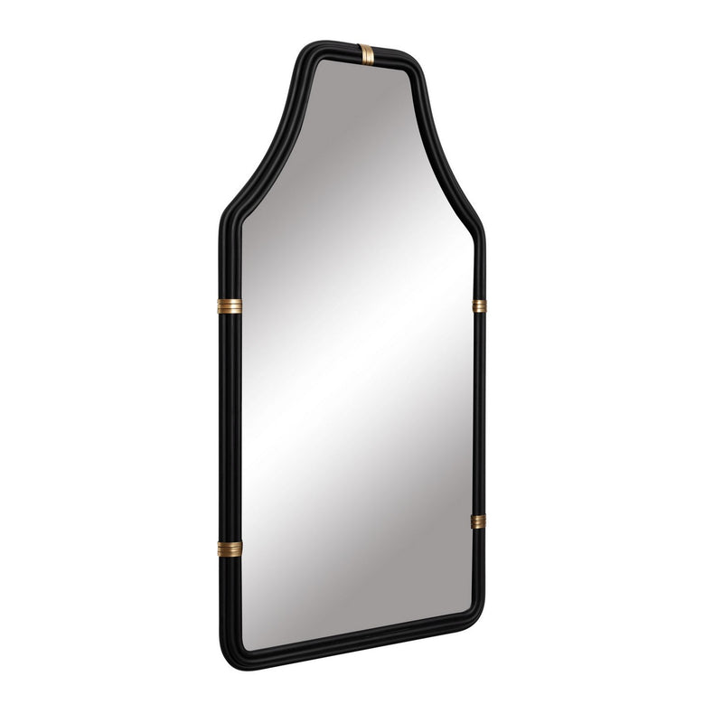 Varaluz 407MI08MBFG Mirror, Matte Black/French Gold
