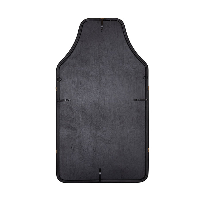 Varaluz 407MI08MBFG Mirror, Matte Black/French Gold