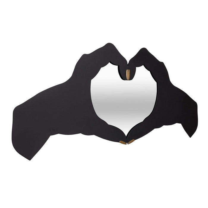 Varaluz 407MI09MBFG Mirror, Matte Black/French Gold