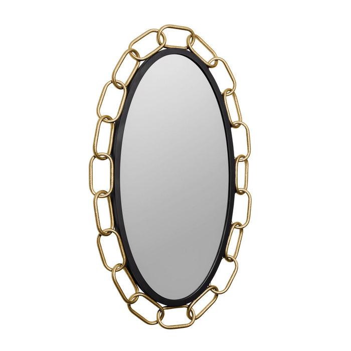 Varaluz 444MI24MBTG Mirror, Matte Black/Textured Gold