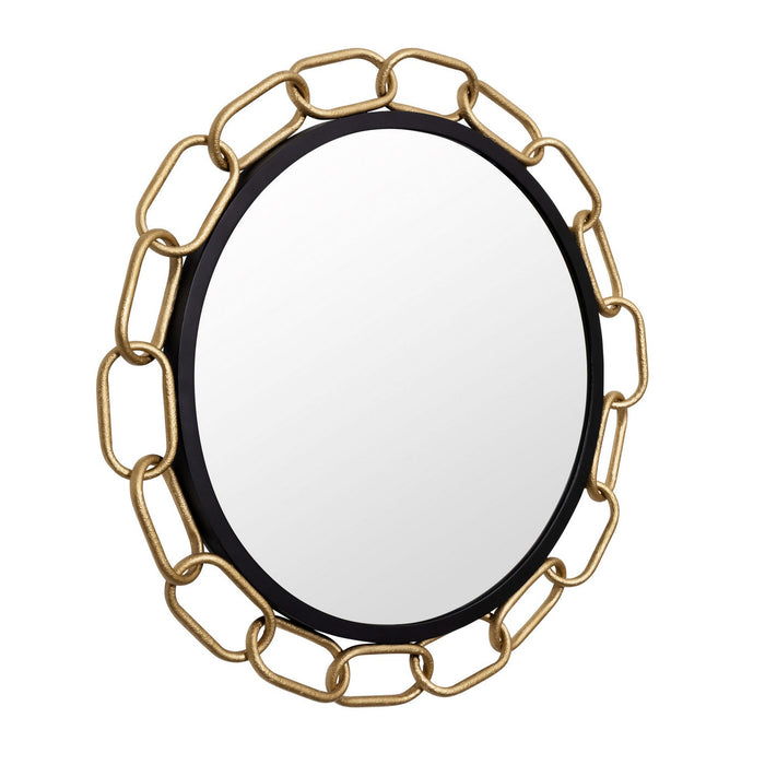 Varaluz 444MI30MBTG Mirror, Matte Black/Textured Gold