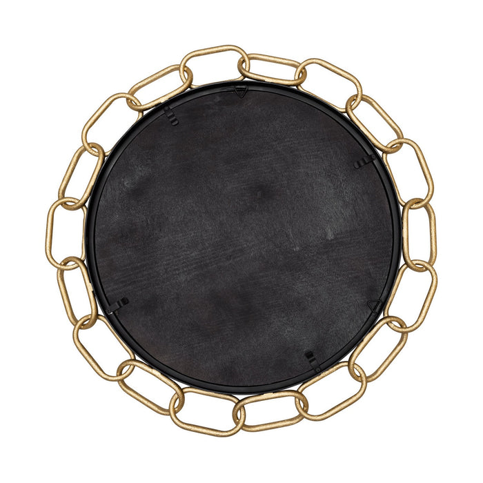 Varaluz 444MI30MBTG Mirror, Matte Black/Textured Gold