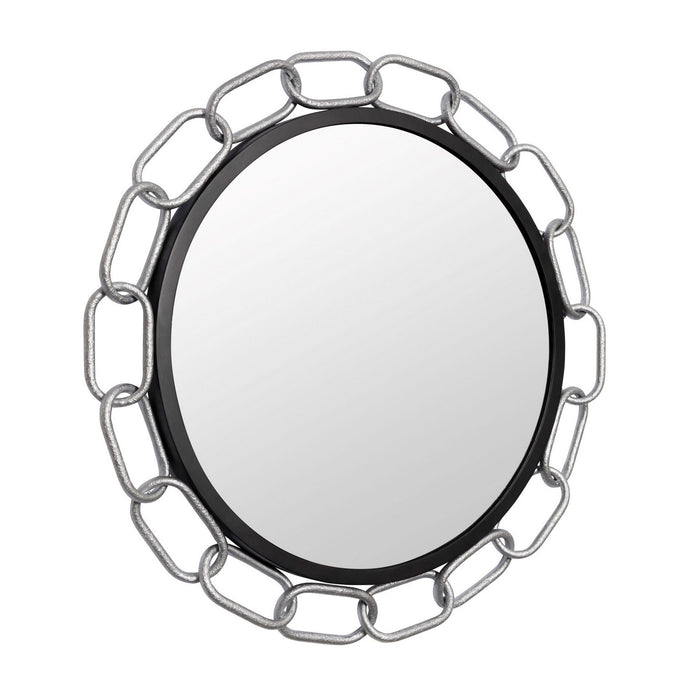 Varaluz 444MI30MBTS Mirror, Matte Black/Textured Silver
