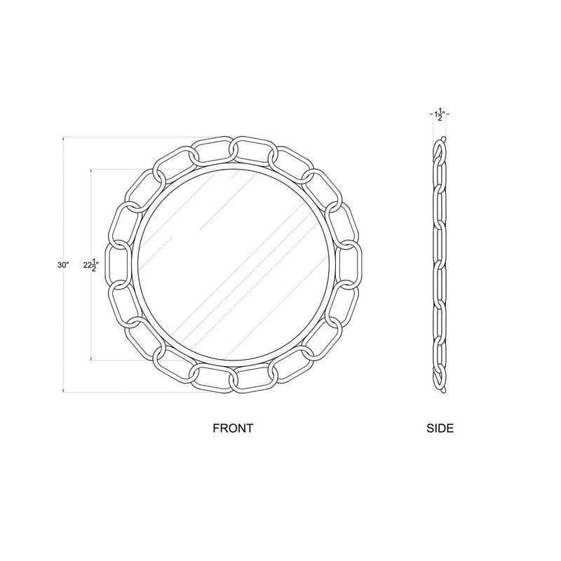 Varaluz 444MI30MBTS Mirror, Matte Black/Textured Silver