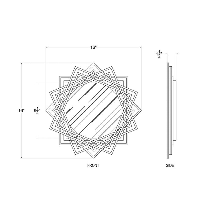 Varaluz 446MI16MB Mirror, Matte Black