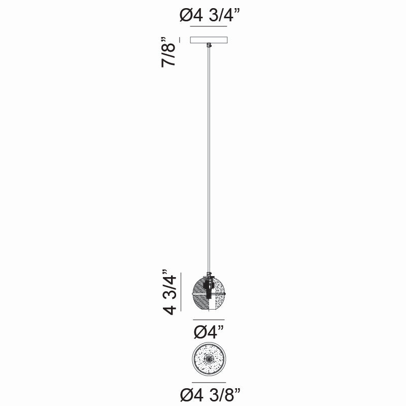Matteo Lighting C33101MB One Light Pendant