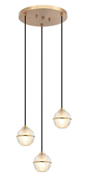Matteo Lighting C33103AG Three Light Pendant