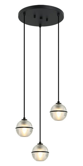 Matteo Lighting C33103MB Three Light Pendant