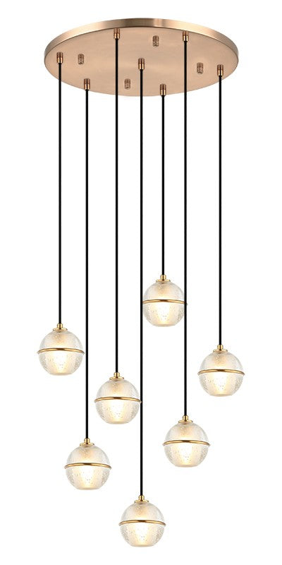Matteo Lighting C33107AG Seven Light Pendant