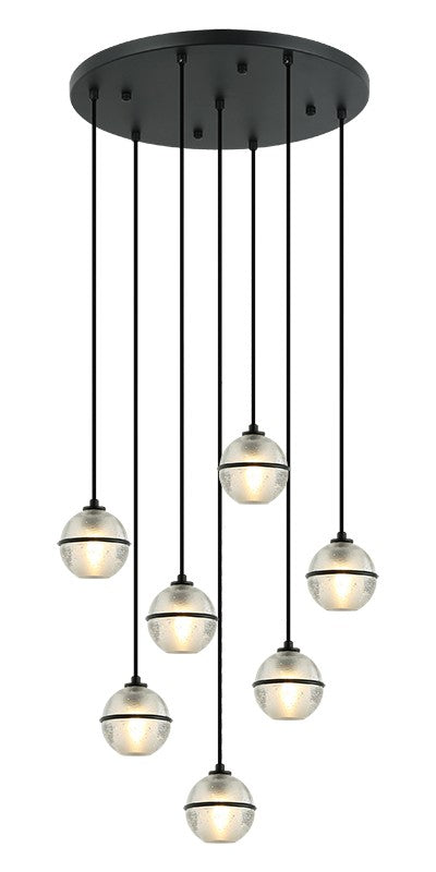 Matteo Lighting C33107MB Seven Light Pendant