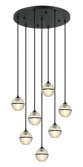 Matteo Lighting C33107MB Seven Light Pendant
