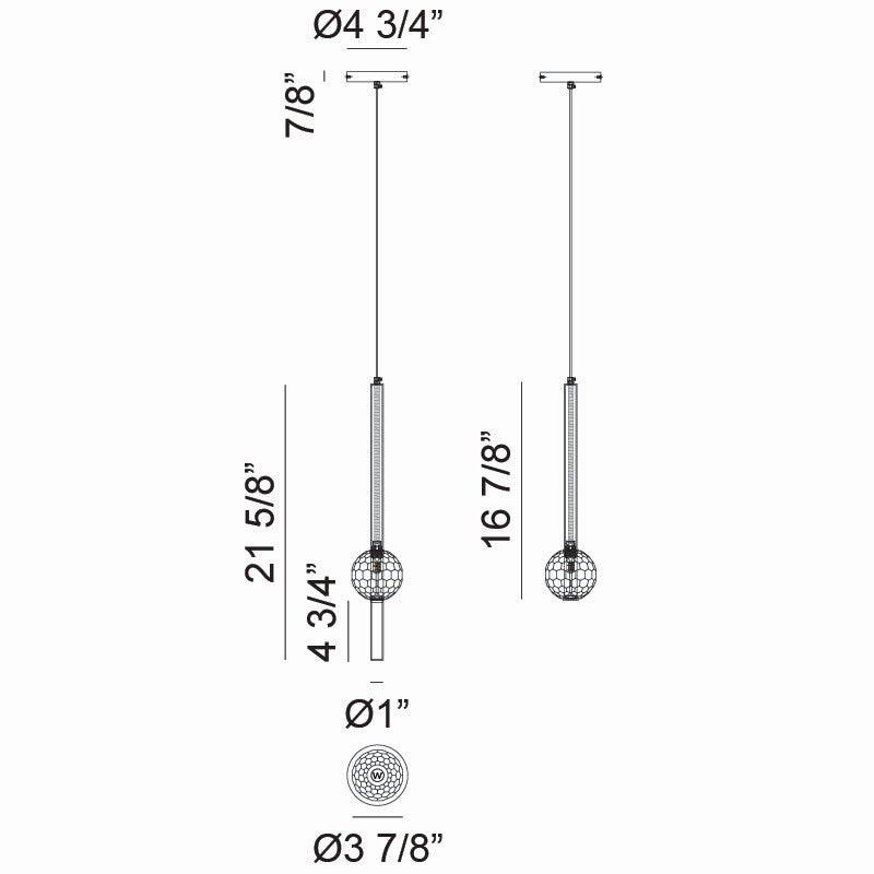 Matteo Lighting C68901MB One Light Pendant