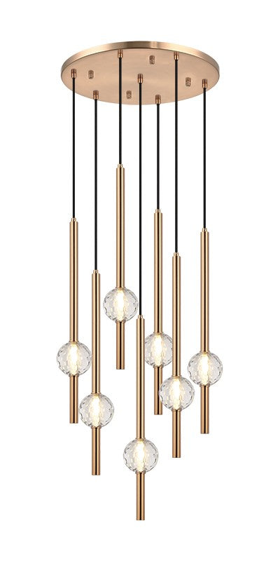 Matteo Lighting C68907AG Seven Light Pendant