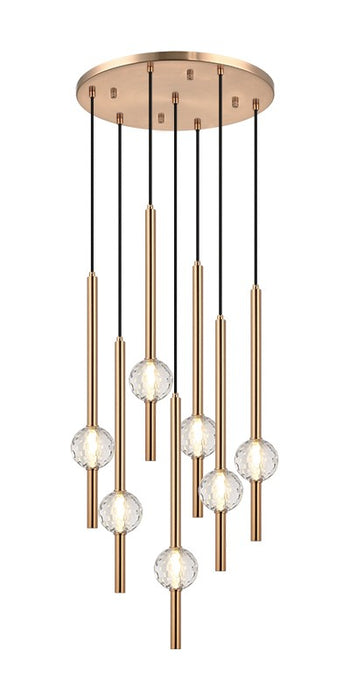 Matteo Lighting C68907AG Seven Light Pendant