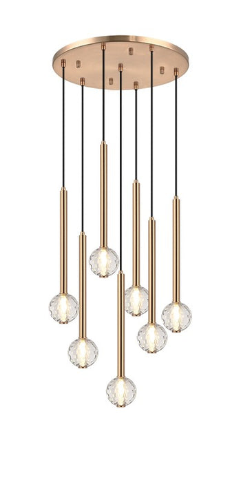 Matteo Lighting C68907AG Seven Light Pendant