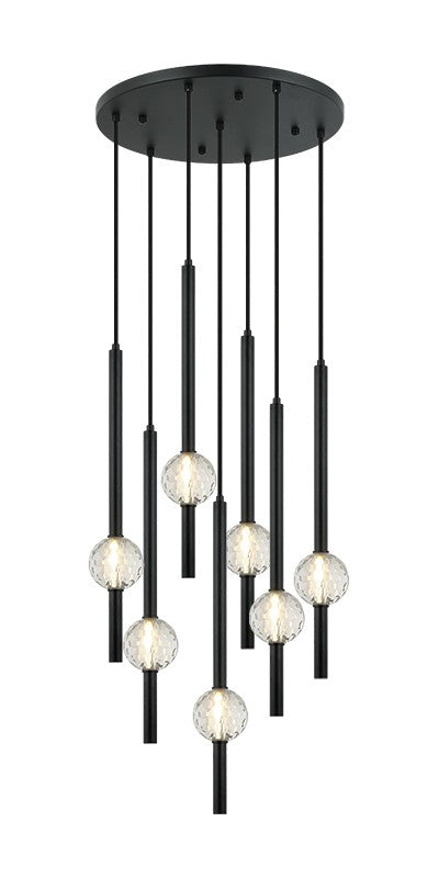 Matteo Lighting C68907MB Seven Light Pendant