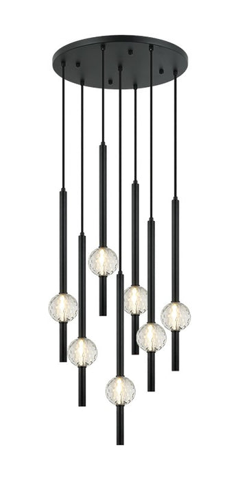 Matteo Lighting C68907MB Seven Light Pendant