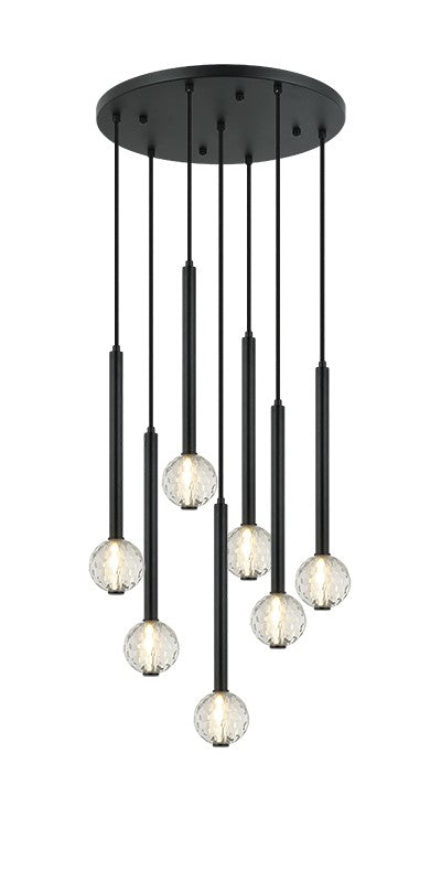 Matteo Lighting C68907MB Seven Light Pendant
