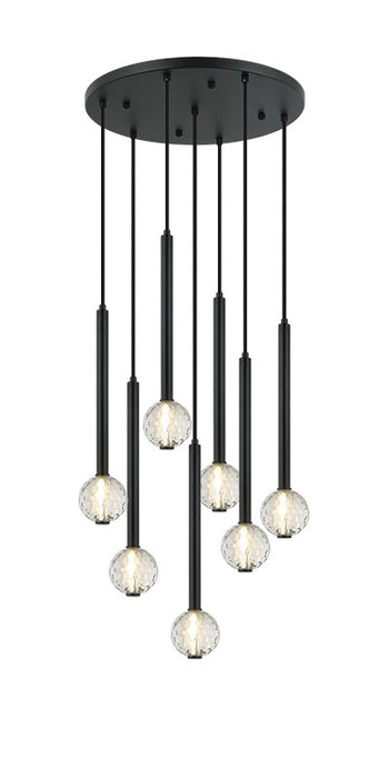 Matteo Lighting C68907MB Seven Light Pendant