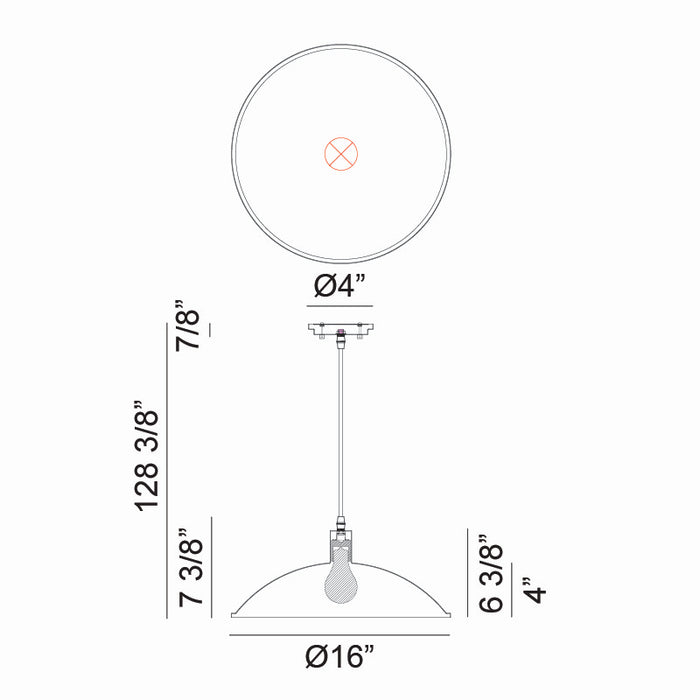 Matteo Lighting C81911MW One Light Pendant