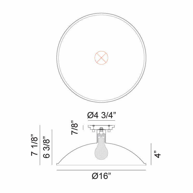 Matteo Lighting X81911MB One Light Ceiling Mount