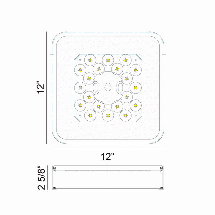 Matteo Lighting M10542BKAG LED Ceiling Mount