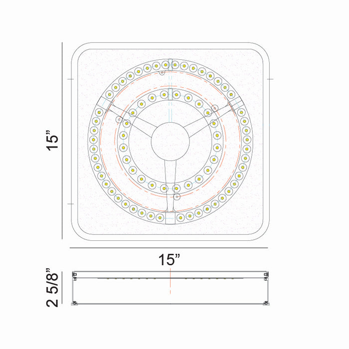 Matteo Lighting M10545WHAG LED Ceiling Mount