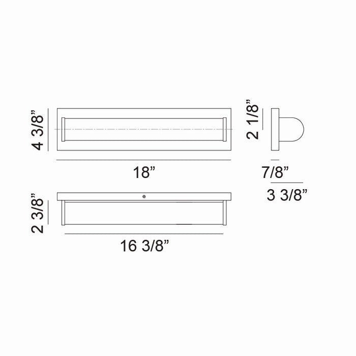 Matteo Lighting S07018MB LED Wall Sconce
